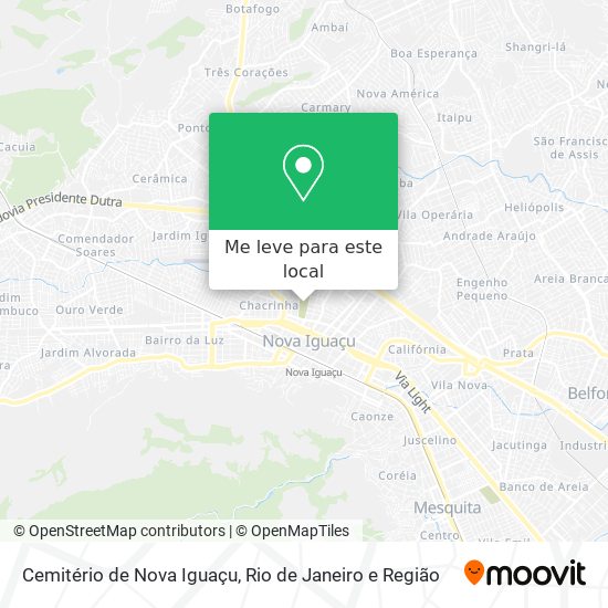 Cemitério de Nova Iguaçu mapa