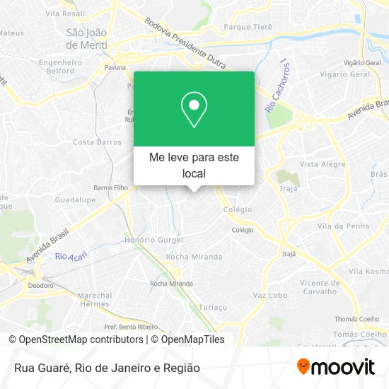 Rua Guaré mapa
