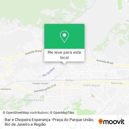 Bar e Chopeira Esperança -Praça do Parque União mapa