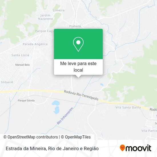Estrada da Mineira mapa