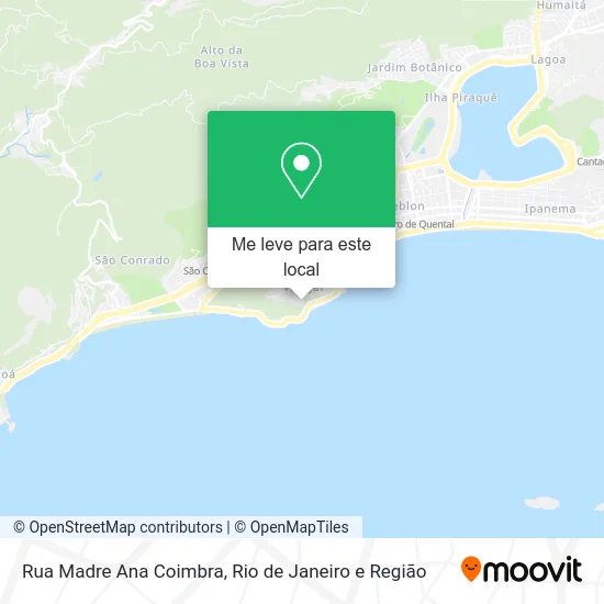 Rua Madre Ana Coimbra mapa