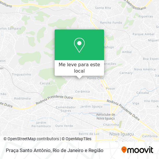 Praça Santo Antônio mapa