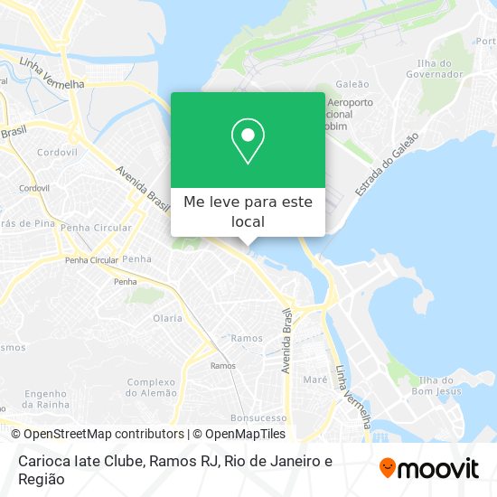 Carioca Iate Clube, Ramos RJ mapa