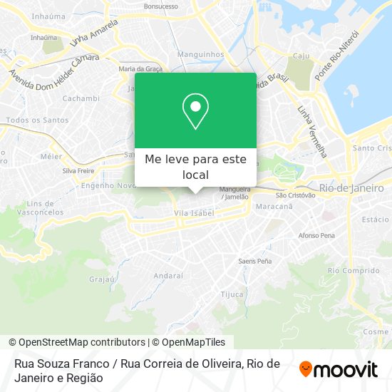 Rua Souza Franco / Rua Correia de Oliveira mapa