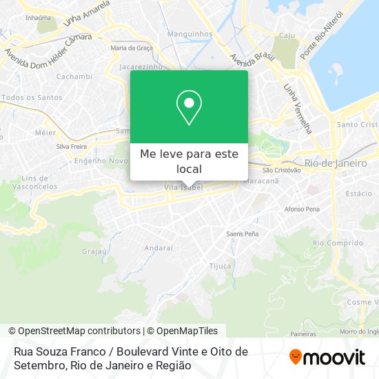 Rua Souza Franco / Boulevard Vinte e Oito de Setembro mapa