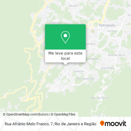 Rua Afrânio Melo Franco, 7 mapa