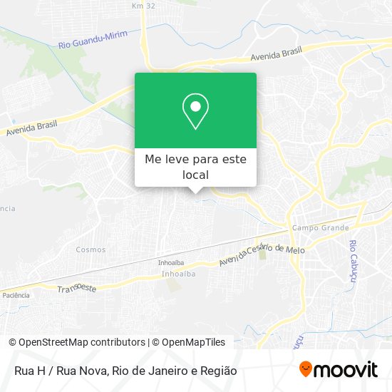 Rua H / Rua Nova mapa