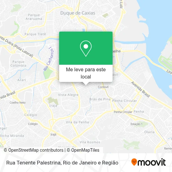 Rua Tenente Palestrina mapa