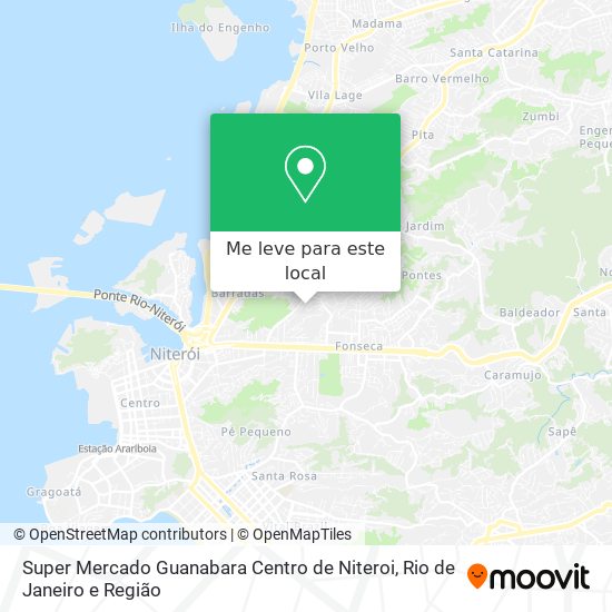 Super Mercado Guanabara Centro de Niteroi mapa