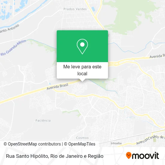 Rua Santo Hipólito mapa
