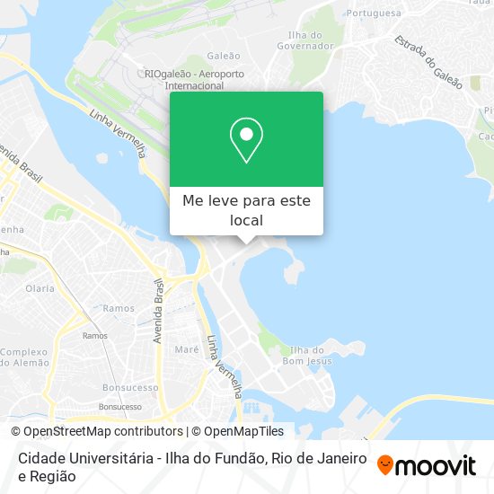 Cidade Universitária - Ilha do Fundão mapa