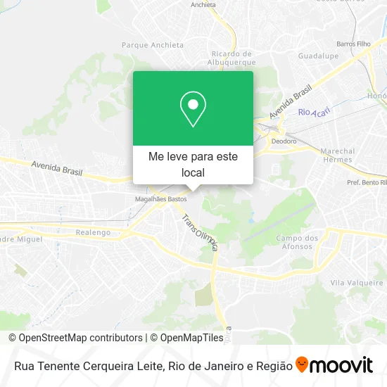 Rua Tenente Cerqueira Leite mapa