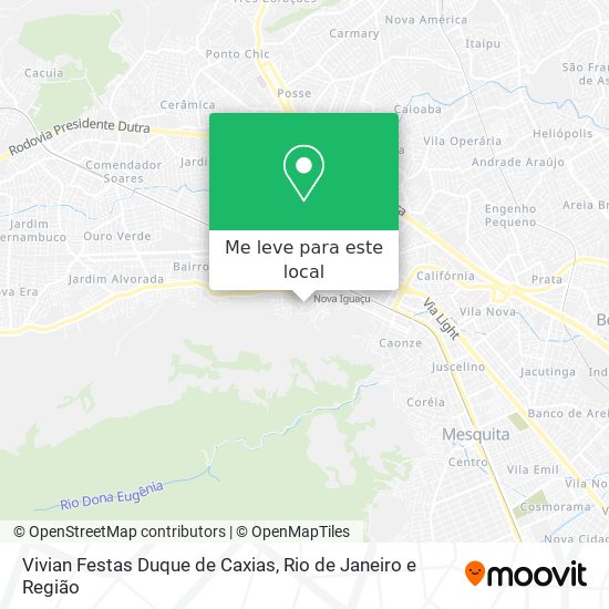 Vivian Festas Duque de Caxias mapa