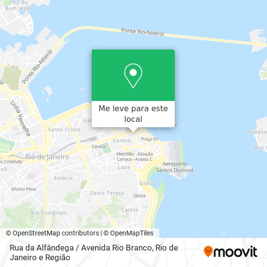 Rua da Alfândega / Avenida Rio Branco mapa