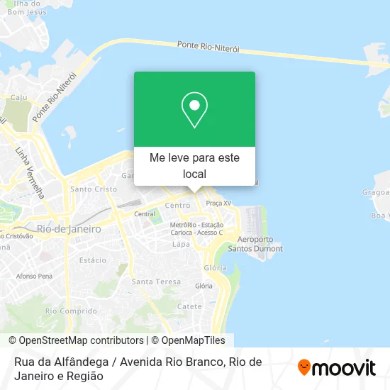 Rua da Alfândega / Avenida Rio Branco mapa