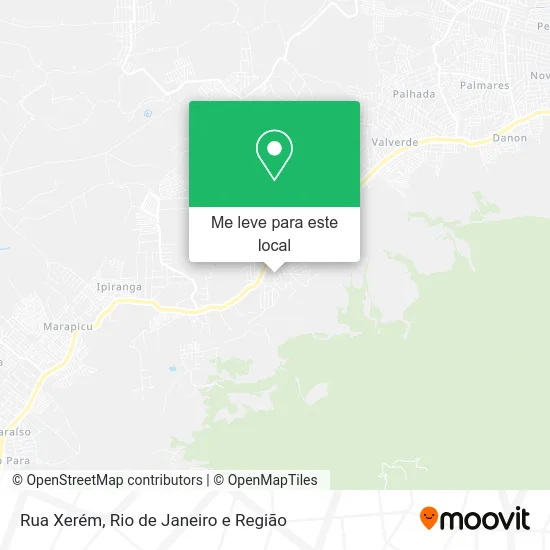 Rua Xerém mapa