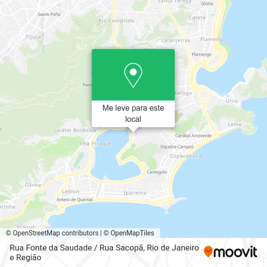 Rua Fonte da Saudade / Rua Sacopã mapa