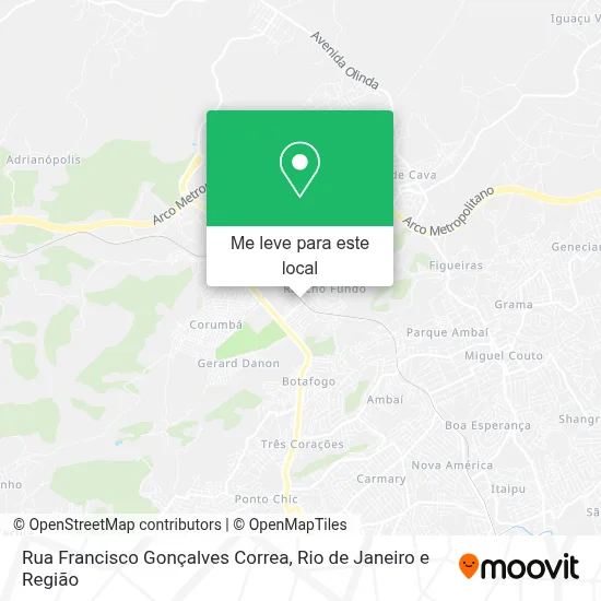 Rua Francisco Gonçalves Correa mapa