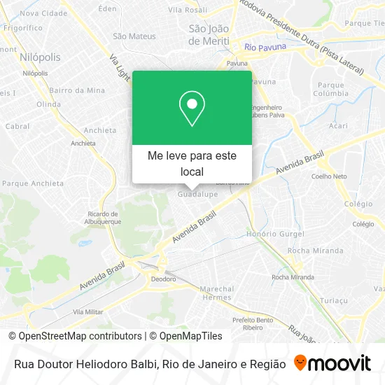 Rua Doutor Heliodoro Balbi mapa