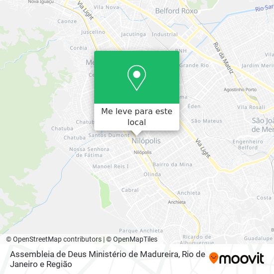 Assembleia de Deus Ministério de Madureira mapa