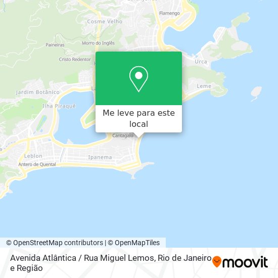 Avenida Atlântica / Rua Miguel Lemos mapa