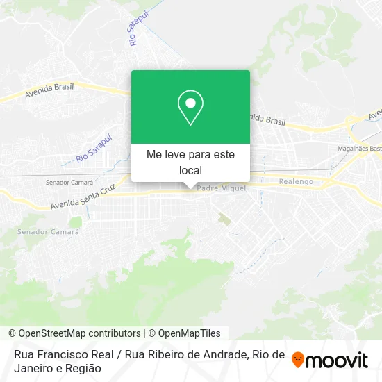 Rua Francisco Real / Rua Ribeiro de Andrade mapa