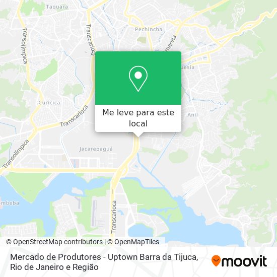 Mercado de Produtores - Uptown Barra da Tijuca mapa