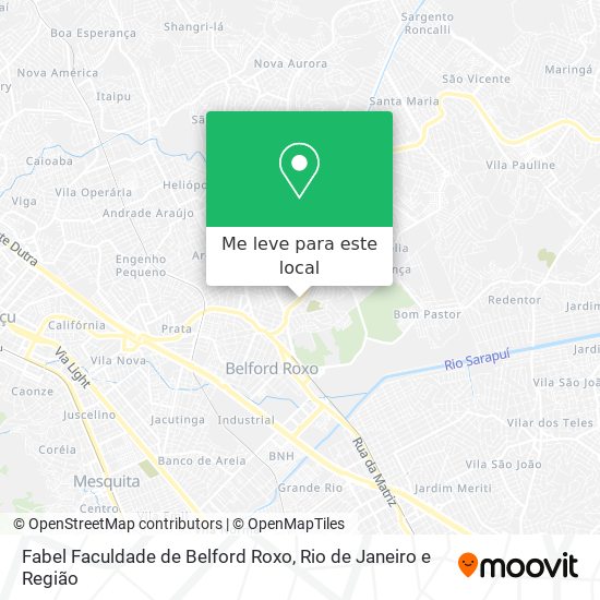 Fabel Faculdade de Belford Roxo mapa