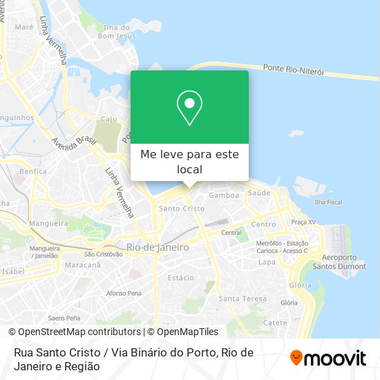 Rua Santo Cristo / Via Binário do Porto mapa
