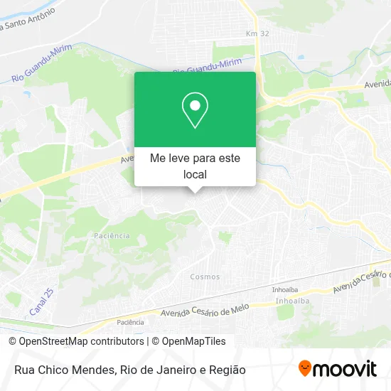 Rua Chico Mendes mapa