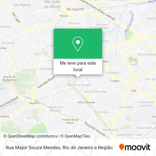 Rua Major Souza Mendes mapa