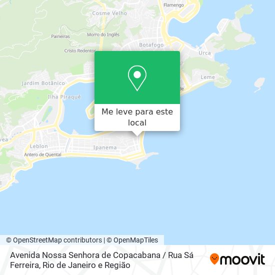 Avenida Nossa Senhora de Copacabana / Rua Sá Ferreira mapa