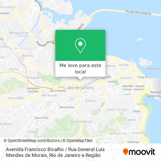 Avenida Francisco Bicalho / Rua General Luís Mendes de Morais mapa