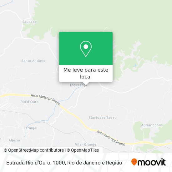 Estrada Rio d'Ouro, 1000 mapa