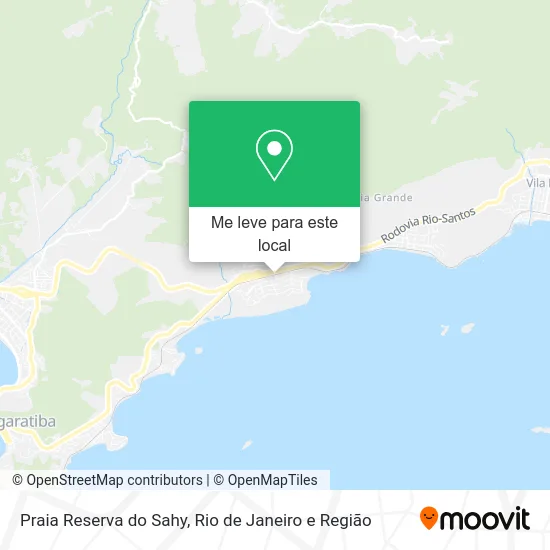 Praia Reserva do Sahy mapa