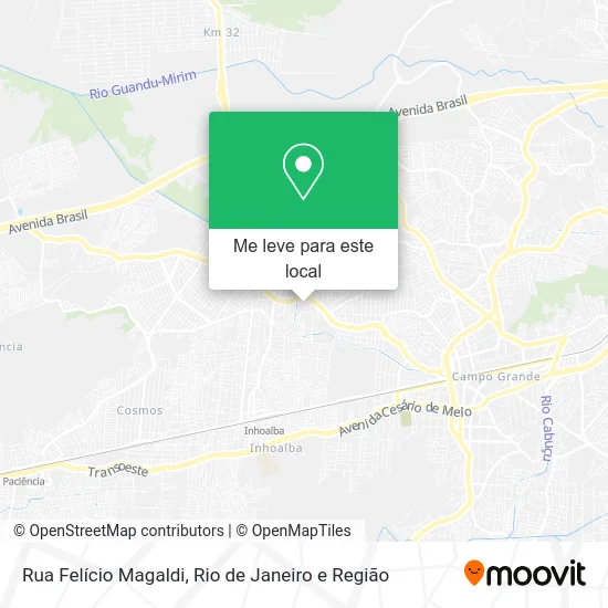 Rua Felício Magaldi mapa