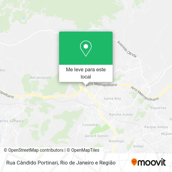 Rua Cândido Portinari mapa