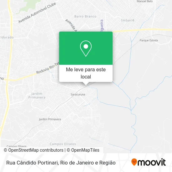 Rua Cândido Portinari mapa