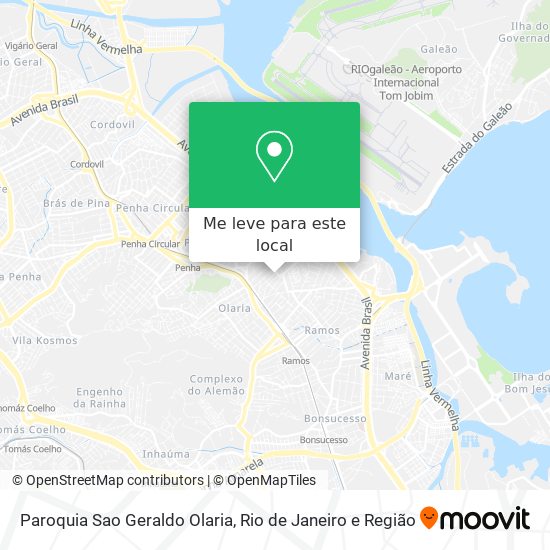 Paroquia Sao Geraldo Olaria mapa