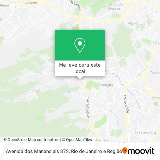 Avenida dos Mananciais 872 mapa