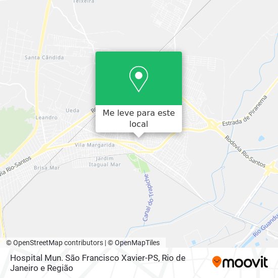 Hospital Mun. São Francisco Xavier-PS mapa