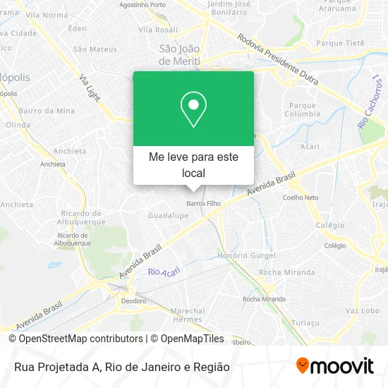 Rua Projetada A mapa