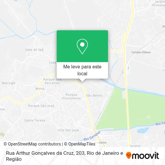 Rua Arthur Gonçalves da Cruz, 203 mapa