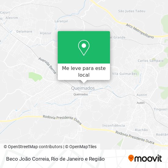 Beco João Correia mapa