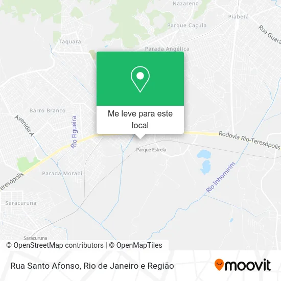 Rua Santo Afonso mapa