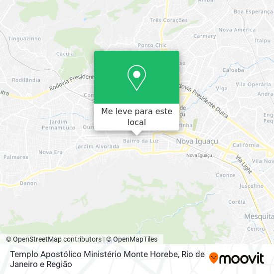 Templo Apostólico Ministério Monte Horebe mapa