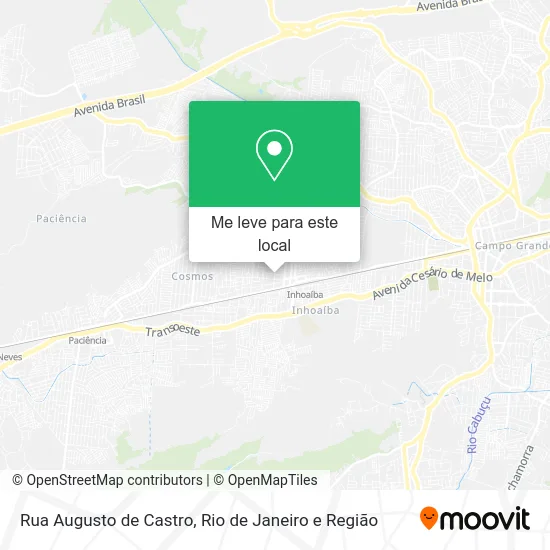 Rua Augusto de Castro mapa