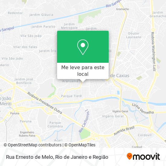 Rua Ernesto de Melo mapa