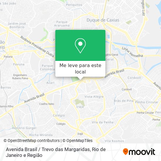 Avenida Brasil / Trevo das Margaridas mapa