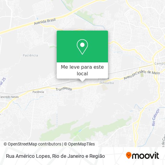 Rua Américo Lopes mapa